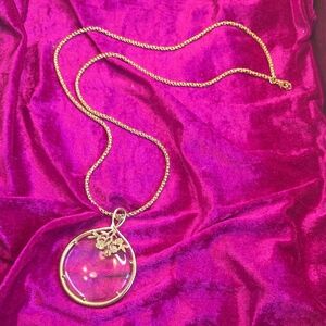 Elegant Gold Magnifying Glass Necklace